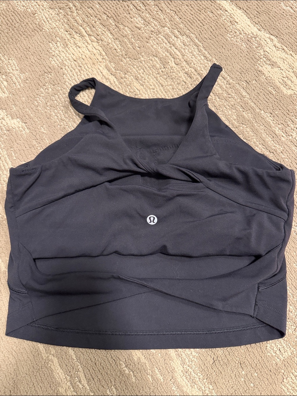 lululemon athletica Black Supportive Cropped Sports Bra